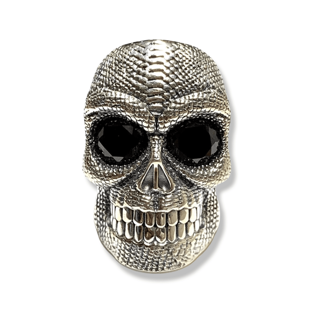 Serpente Skull Silver Ring-Ring-AJT Jewellery 
