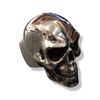 Silver Anatomical Skull Ring | Sterling Silver Realistic Mens Skull Ring-Ring-AJT Jewellery 
