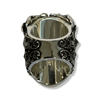 Silver Caesar Roman Skull Ring | Sterling Silver Roman Empire SPQR Ring-Ring-AJT Jewellery 