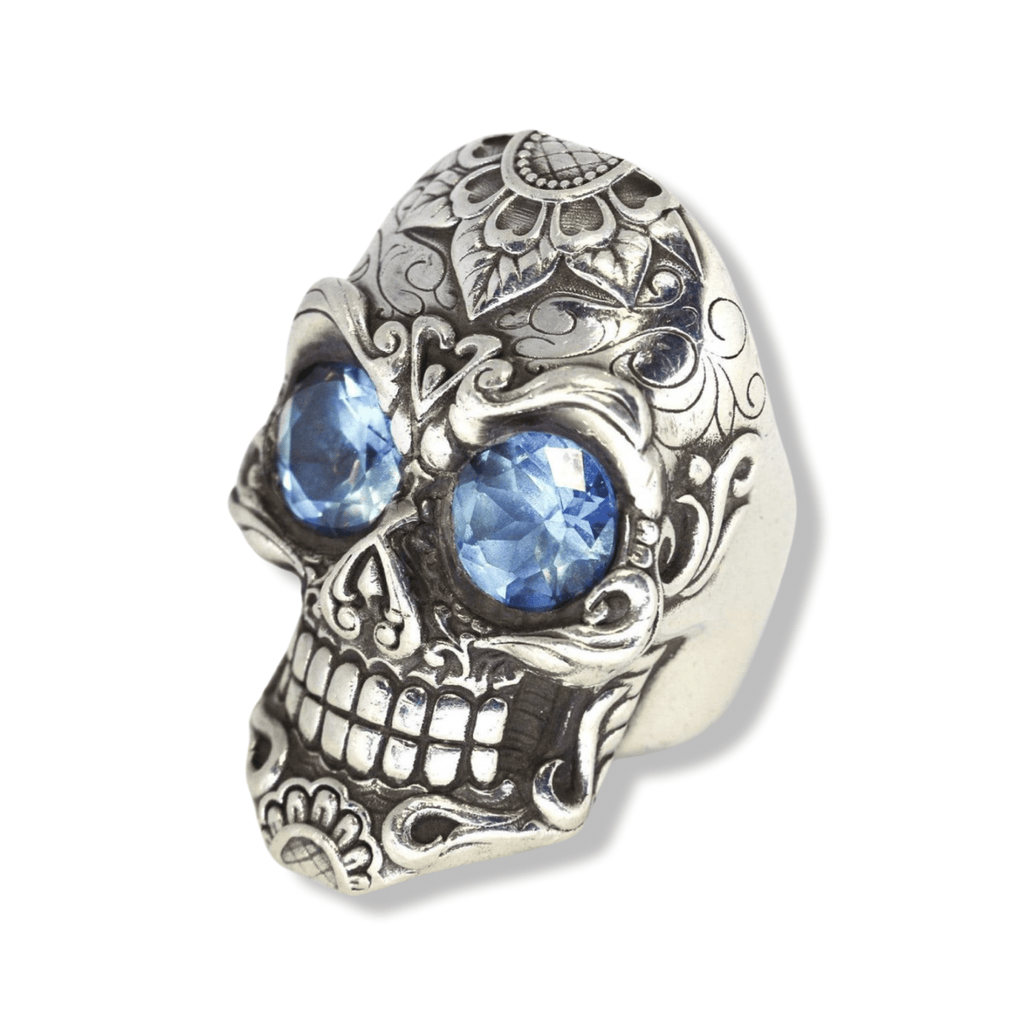 Silver Calavera Skull Ring