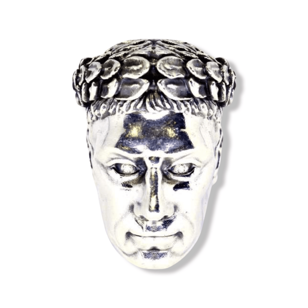 Silver Julius Caesar Mens Ring-Ring-AJT Jewellery 