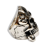 Skull Crossbones Skull Ring | Sterling Silver Mens Pirate Skull Ring-Ring-AJT Jewellery 
