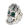 Snake Eyes Skull and Snake Ring | Sterling Silver Mens Serpent Skull Ring-Ring-AJT Jewellery 