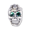 Snake Eyes Skull and Snake Ring | Sterling Silver Mens Serpent Skull Ring-Ring-AJT Jewellery 