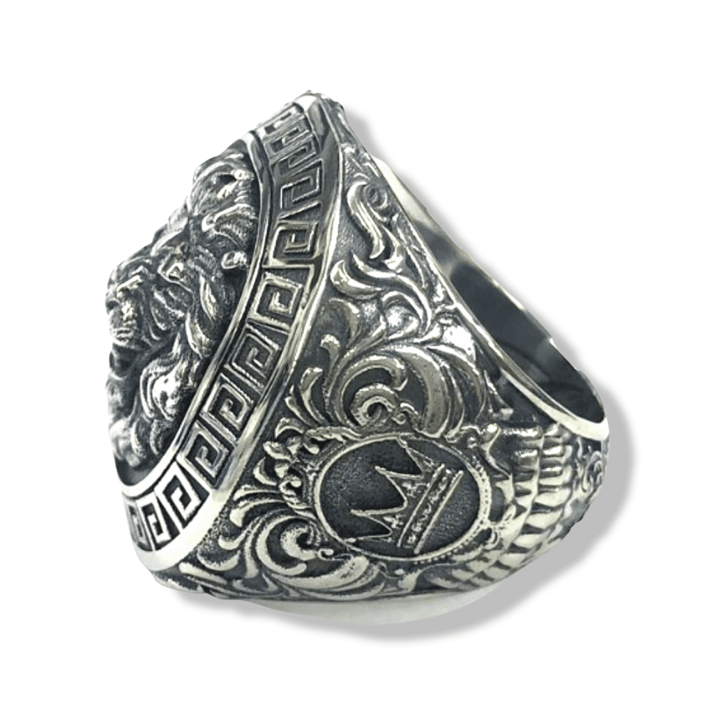 Sterling Silver Lion Pinky Ring-Ring-AJT Jewellery 