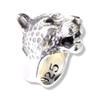 Sterling Silver Panther Ring | Unisex Panther Head Ring with Green Eyes-Ring-AJT Jewellery 