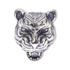 Sterling Silver Tiger Ring | Mens Solid Silver Tiger Head Ring-Ring-AJT Jewellery 