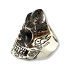 Tattoo Master Skull Ring | Sterling Silver Mens Tattoo Flash Skull Ring-Ring-AJT Jewellery 