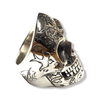 Tattoo Master Skull Ring | Sterling Silver Mens Tattoo Flash Skull Ring-Ring-AJT Jewellery 