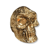 The Regal Gold Skull Ring | 9ct Gold Mens Baroque Skull Ring-Ring-AJT Jewellery 