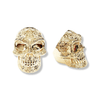 The Regal Gold Skull Ring | 9ct Gold Mens Baroque Skull Ring-Ring-AJT Jewellery 