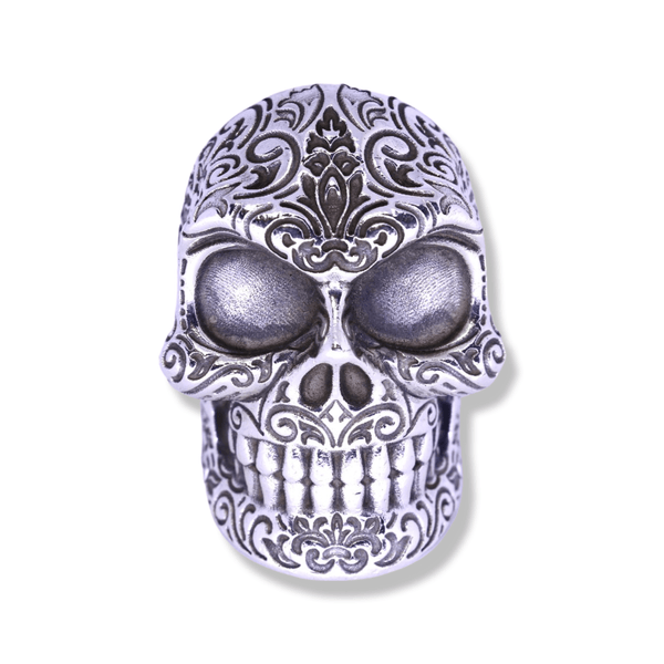 The Regal Sugar Skull Ring | Sterling Silver Arnold Schwarzenegger Skull Ring-Ring-AJT Jewellery 