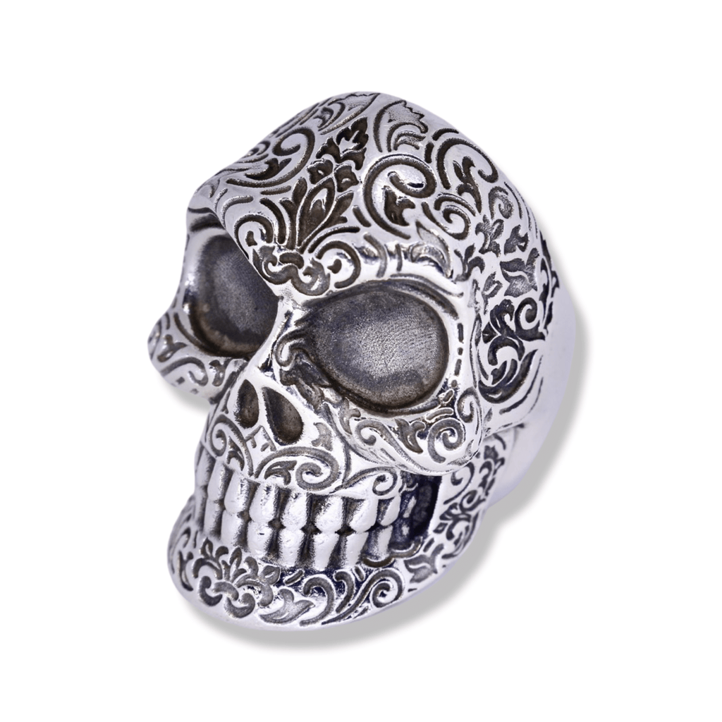 The Regal Sugar Skull Ring-Ring-AJT Jewellery 