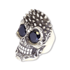Chaos Skull Ring | Sterling Silver Tommy Lee Spiked Skull Ring-Ring-AJT Jewellery 